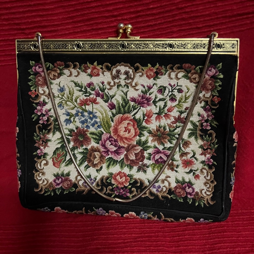 Floral Tapestry Evening Bag